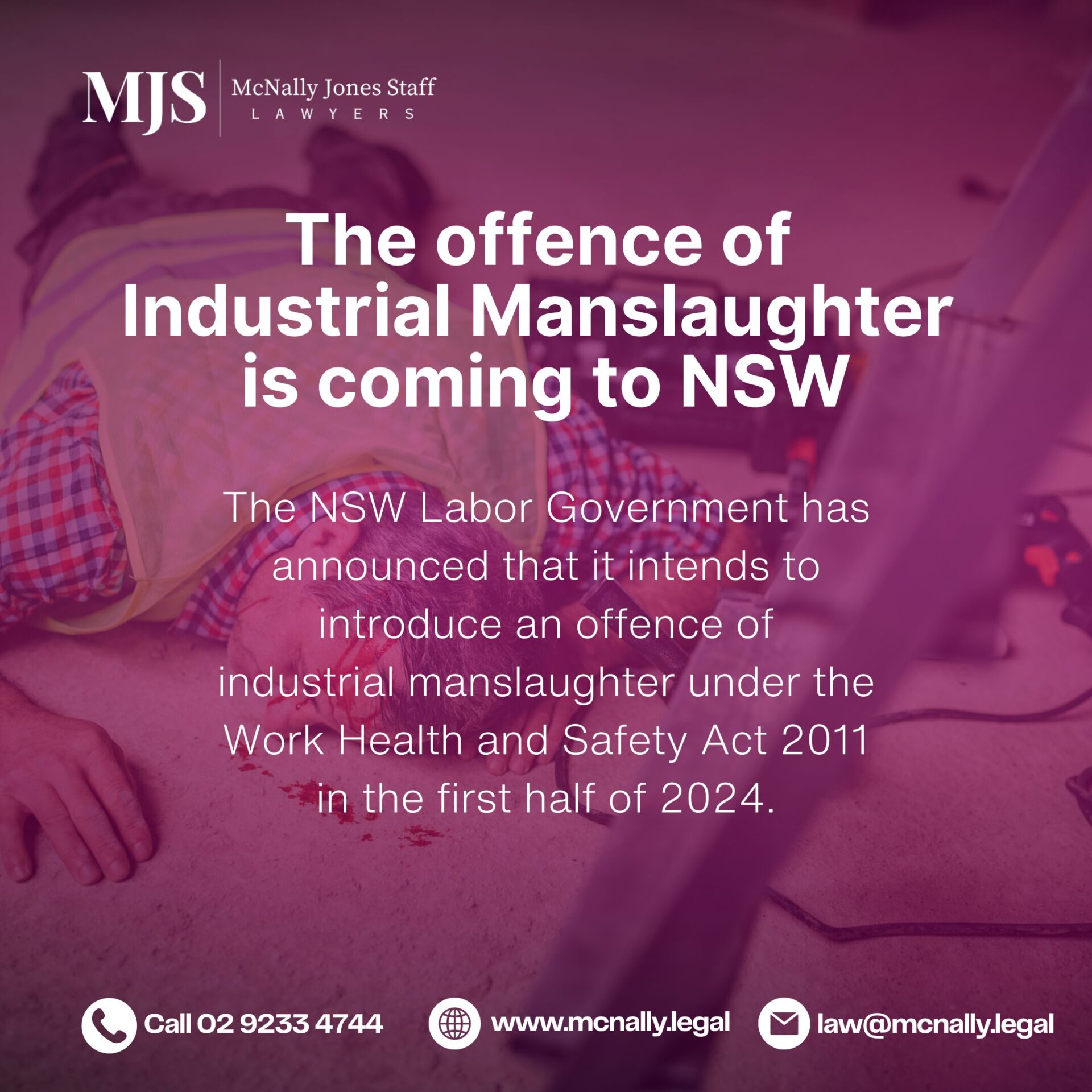 The offence of industrial manslaughter is coming to NSW